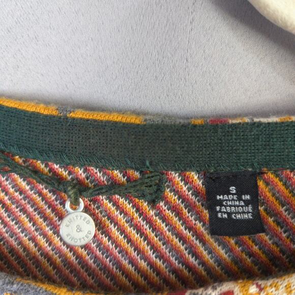 Anthropologie Knitted Knotted Sweater Dress Womens S Green Lanka Tapestry - Picture 3 of 7